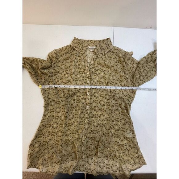 Christopher & Banks women’s lot bundle green jacket and brown blouse size medium - Picture 6 of 15